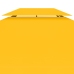 Toldo de cenador 2 niveles 310 g/m² 4x3 m amarillo