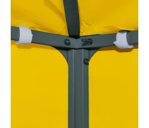 Toldo de cenador 2 niveles 310 g/m² 4x3 m amarillo