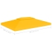 Toldo de cenador 2 niveles 310 g/m² 4x3 m amarillo