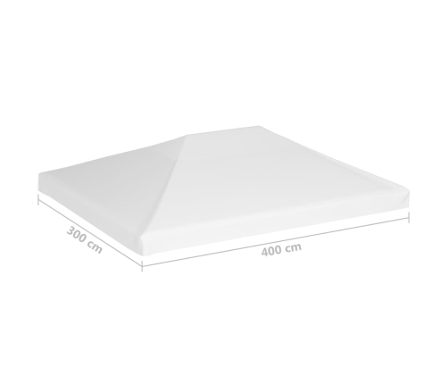 Toldo de cenador 270 g/m² 4x3 m blanco