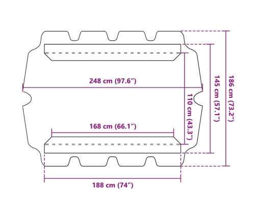 Dosel de repuesto columpio de jardín naranja 188/168x145/110 cm