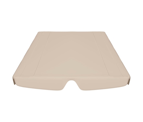 Dosel de repuesto columpio de jardín beige 150/130x105/70 cm