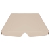 Dosel de repuesto columpio de jardín beige 150/130x105/70 cm