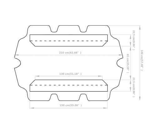 Dosel de repuesto columpio jardín terracota 150/130x105/70 cm