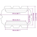 Dosel de repuesto columpio de jardín marrón 150/130x105/70 cm