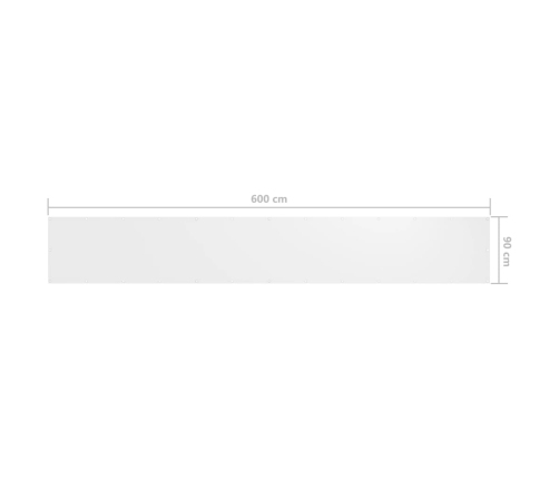 Toldo para balcón tela oxford blanco 90x600 cm