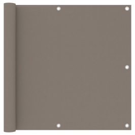 Toldo para balcón de tela oxford gris taupe 90x500 cm