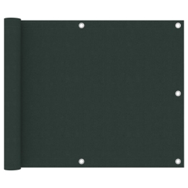 Toldo para balcón tela oxford verde oscuro 75x500 cm