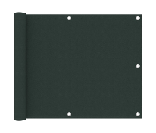 Toldo para balcón tela oxford verde oscuro 75x600 cm