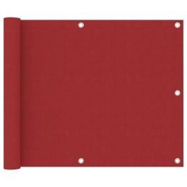 Toldo para balcón de tela oxford rojo 75x300 cm