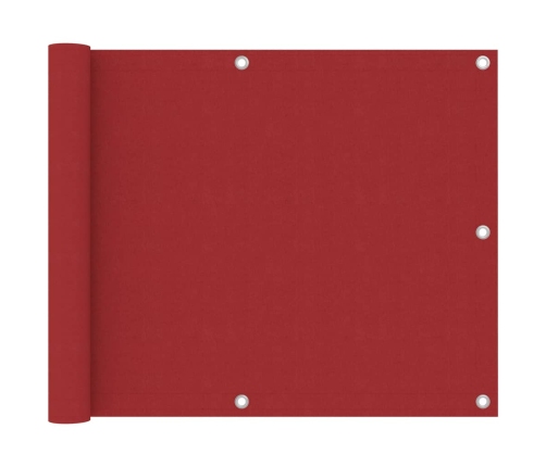 Toldo para balcón de tela oxford rojo 75x300 cm