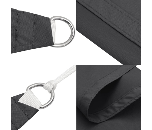 Toldo de vela rectangular tela Oxford gris antracita 3x4 m