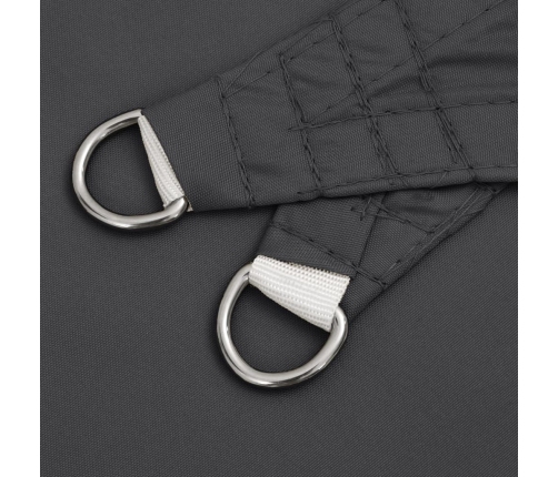 Toldo de vela rectangular tela Oxford gris antracita 5x6 m