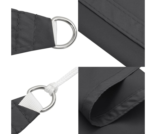Toldo de vela rectangular tela Oxford gris antracita 5x6 m