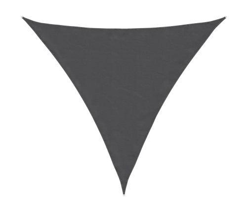 Toldo de vela triangular tela Oxford gris antracita 3x3x3 m