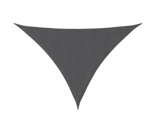 Toldo vela triangular tela Oxford gris antracita 3,5x3,5x4,9 m