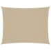 Toldo de vela rectangular tela Oxford beige 6x8 m