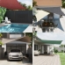 Toldo de vela rectangular tela Oxford beige 6x8 m