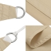 Toldo de vela rectangular tela Oxford beige 6x8 m