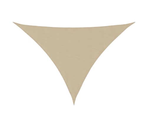 Toldo de vela triangular tela Oxford beige 2,5x2,5x3,5 m