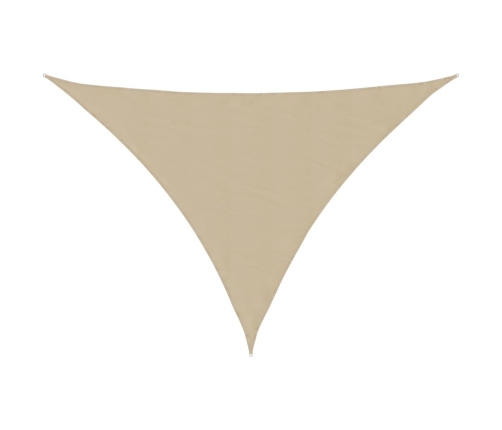 Toldo de vela triangular tela Oxford beige 3x4x5 m