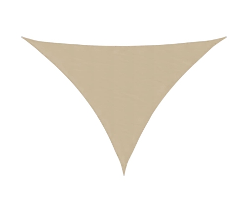 Toldo de vela triangular tela Oxford beige 3,5x3,5x4,9 m