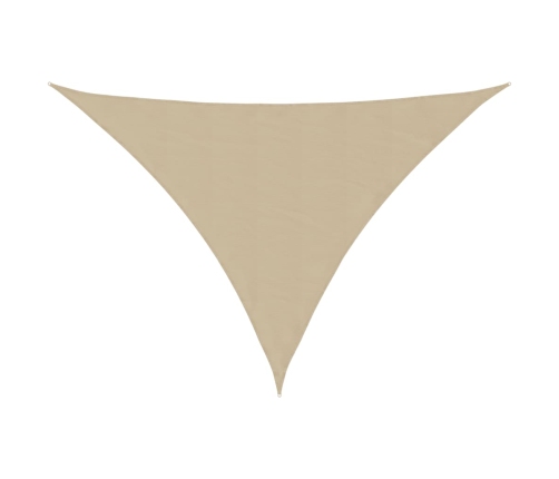 Toldo de vela triangular tela Oxford beige 4x4x5,8 m