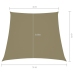 Toldo de vela trapezoidal de tela oxford beige 3/5x4 m