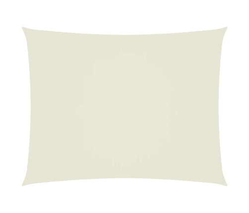 Toldo de vela rectangular tela Oxford color crema 5x6 m