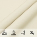 Toldo de vela rectangular tela Oxford color crema 5x6 m