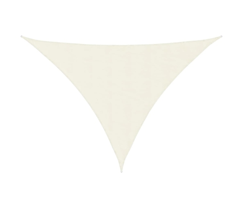 Toldo de vela triangular tela Oxford color crema 3x4x5 m