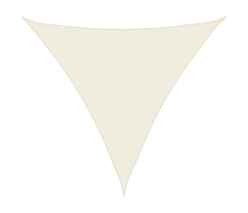 Toldo de vela triangular tela Oxford color crema 4,5x4,5x4,5 m