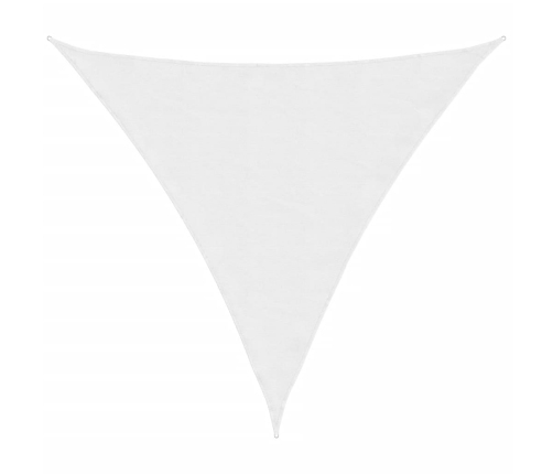 Toldo de vela triangular tela Oxford blanco 3,6x3,6x3,6 m