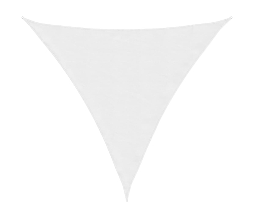 Toldo de vela triangular tela Oxford blanco 4,5x4,5x4,5 m