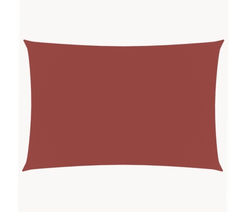 Toldo de vela rectangular tela Oxford terracota 2x5 m
