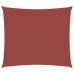 Toldo de vela rectangular tela Oxford terracota 2,5x3 m