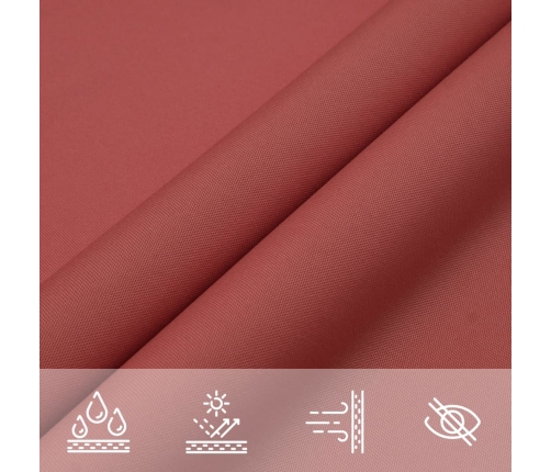 Toldo de vela rectangular tela Oxford terracota 2,5x4 m