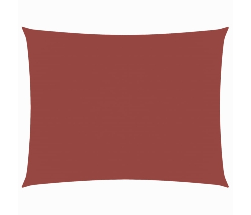 Toldo de vela rectangular tela Oxford terracota 4x5 m