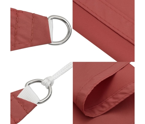 Toldo de vela rectangular tela Oxford terracota 4x5 m