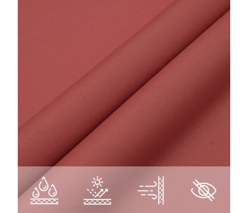 Toldo de vela rectangular tela Oxford terracota 4x5 m