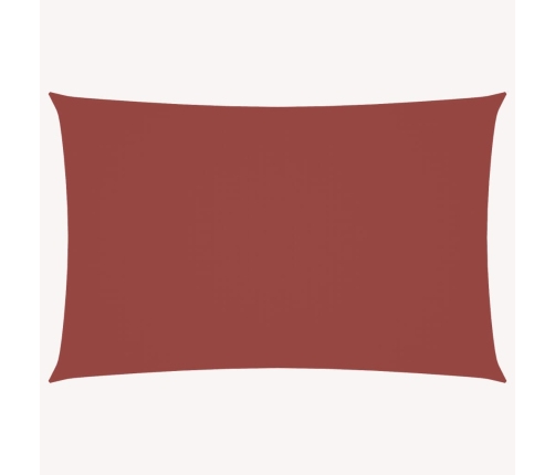 Toldo de vela rectangular tela Oxford terracota 4x7 m