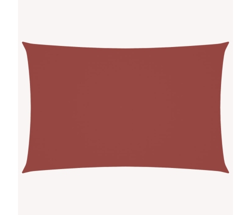 Toldo de vela rectangular tela Oxford terracota 5x8 m