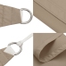 Toldo de vela cuadrado tela Oxford gris taupe 2x2 m