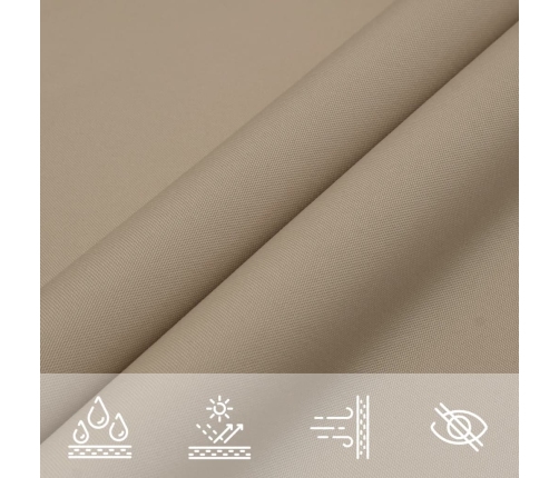 Toldo de vela cuadrado tela Oxford gris taupe 2x2 m