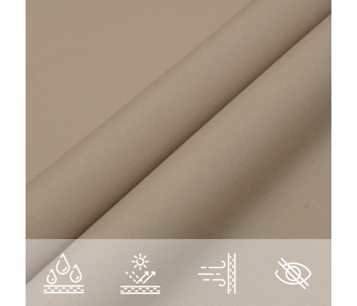 Toldo de vela cuadrado tela Oxford gris taupe 2,5x2,5 m