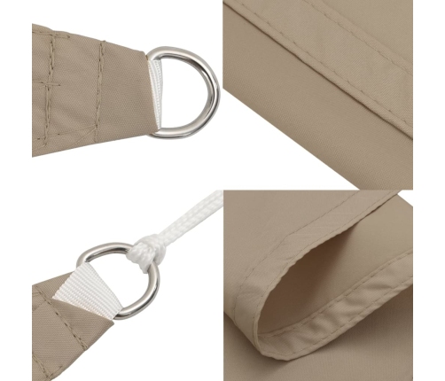 Toldo de vela cuadrado tela Oxford gris taupe 3,6x3,6 m