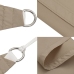 Toldo de vela cuadrado tela Oxford gris taupe 3,6x3,6 m