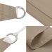 Toldo de vela cuadrado tela Oxford gris taupe 4x4 m