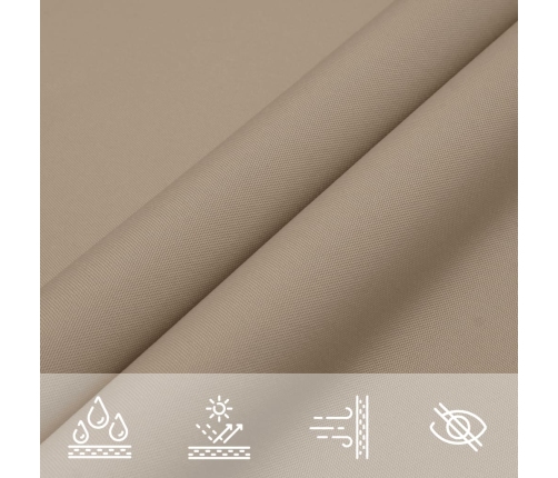 Toldo de vela cuadrado tela Oxford gris taupe 6x6 m