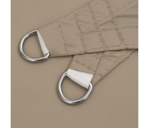 Toldo de vela rectangular tela Oxford gris taupe 2x5 m